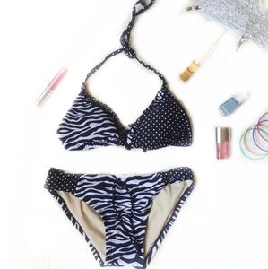 zebra polka dot bikini